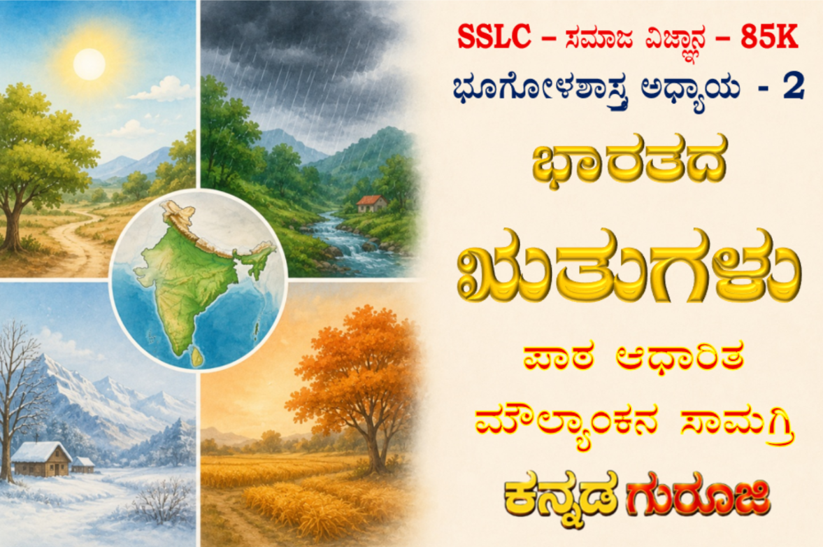 ಕರ್ನಾಟಕ SSLC ಸಮಾಜ ವಿಜ್ಞಾನ | ಭೂಗೋಳಶಾಸ್ತ್ರ ಅಧ್ಯಾಯ 2 | ಭಾರತದ ಋತುಗಳು | LBA ನೋಟ್ಸ್ (2026)